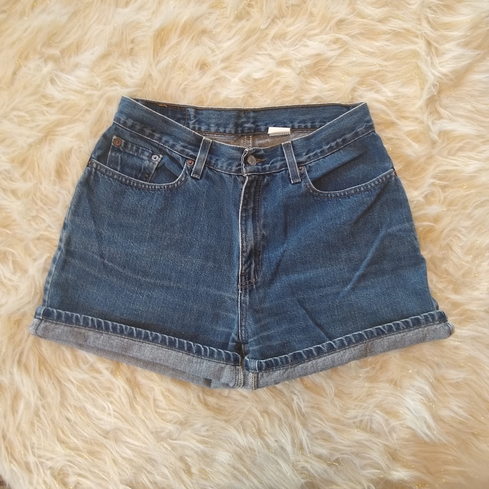 Levi's High Waist Jean Shorts, Vintage Mom Shorts